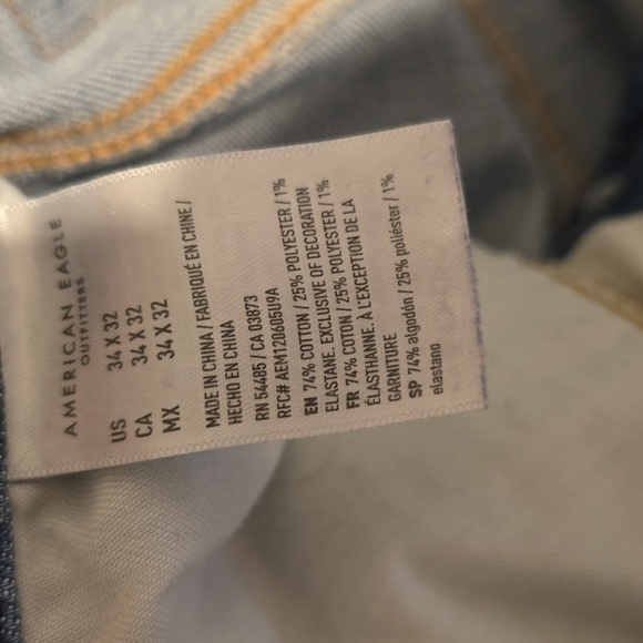 American Eagle Outfitters Blue Skinny Jeans, 34x32 - Picture 4 of 5
